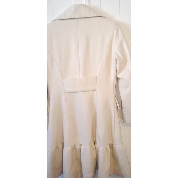 Vintage Y2K Esprit Cream white double breasted wool blend Winter coat. Size S - Picture 6 of 7